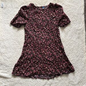 Old Navy Floral Mini Dress in Pink and Black